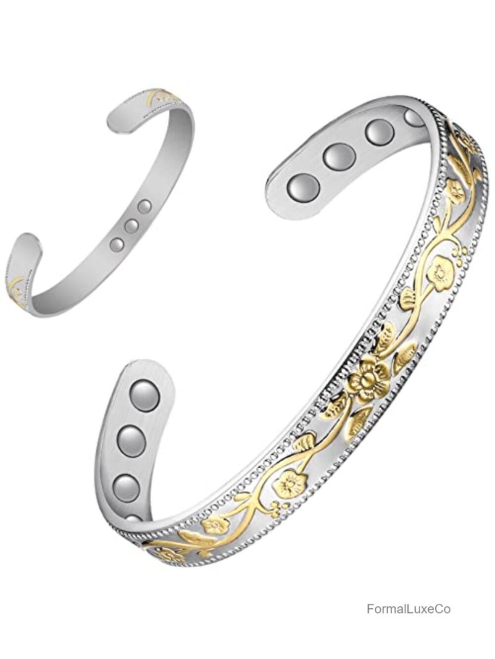 11 PC Neodymium Magnets Copper Cuff Bangle, Adjustable, 99.99% Pure Copper,